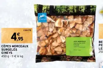 CÈPES MORCEAUX SURGELÉS GINEYS