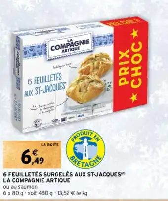 6 FEUILLETES AUX ST-JACQUES
