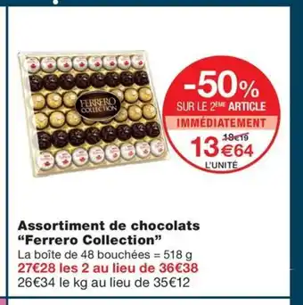 Monoprix Assortiment de chocolats "Ferrero Collection" offre