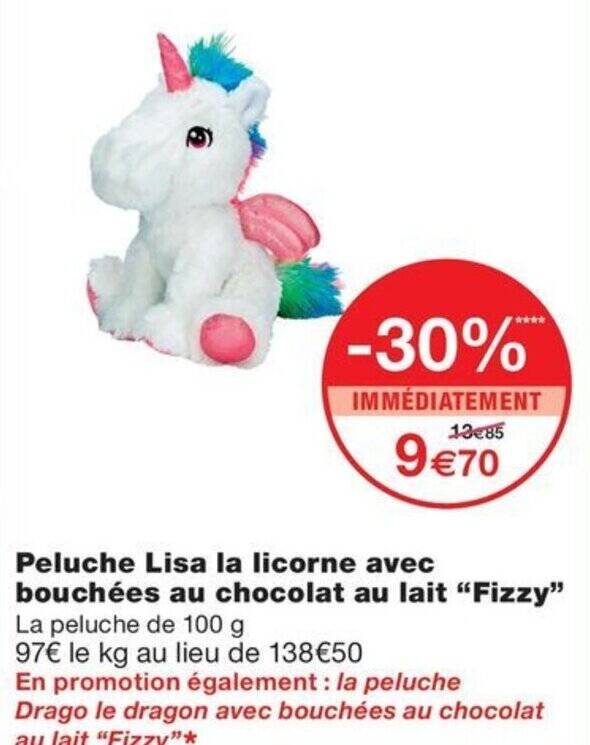 Licorne peluche intermarché on sale