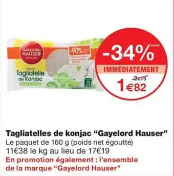 Monoprix Tagliatelles de konjac “Gayelord Hauser" offre