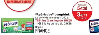 Monoprix "Apéricube" Longdrink offre