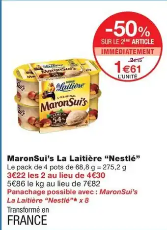 Monoprix MaronSui's La Laitière "Nestlé" offre