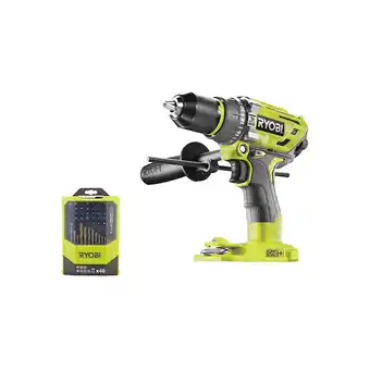 Bricorama Pack ryobi perceuse-visseuse à percussion r18pd7-0 brushless oneplus sans batterie ni chargeur - coffret 46 accessoires mixte offre
