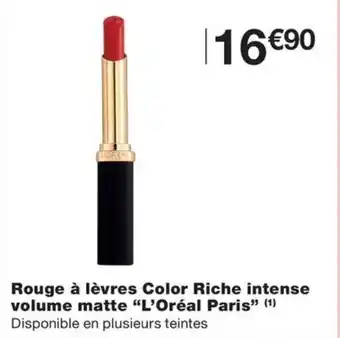 Monoprix Rouge à lèvres Color Riche intense volume matte "L'Oréal Paris" (1) offre