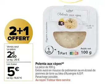 Polenta aux cĂšpes