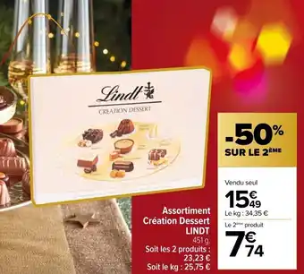 Carrefour Market Assortiment Création Dessert LINDT offre