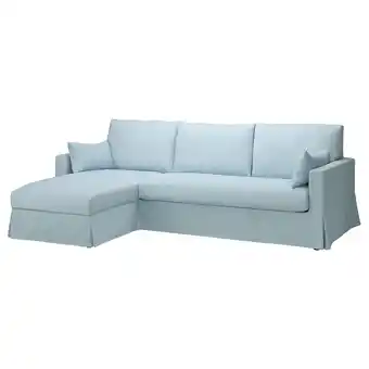 IKEA Hyltarp canapé 3 places méridienne, gauche, kilanda bleu pâle offre