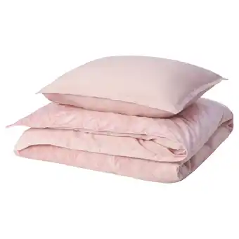 IKEA Nålginst housse de couette et 1 taie, rose, 150x200/65x65 cm offre