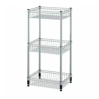 IKEA Omar étagère avec 3 paniers, acier zingué, 46x36x94 cm offre