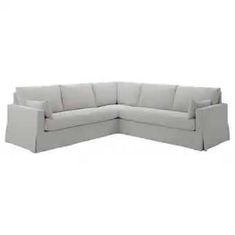 IKEA Hyltarp canapé d'angle, 4 places, tallmyra blanc/noir offre