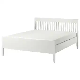 IKEA Idanäs cadre de lit, blanc/lindbåden, 180x200 cm offre