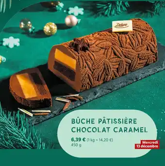 Lidl Bûche pâtissière chocolat caramel offre