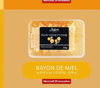 Lidl Deluxe rayon de miel offre