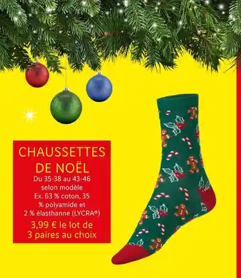 Lidl Chaussettes de noël offre