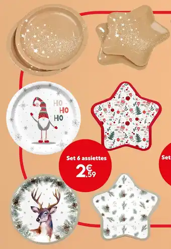 Maxi Bazar Set 6 assiettes offre