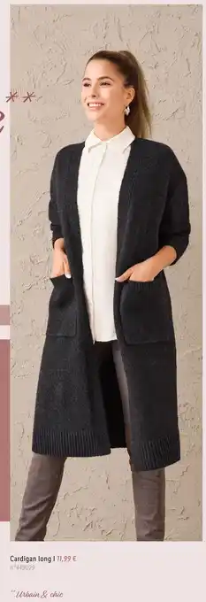 Lidl Cardigan long offre