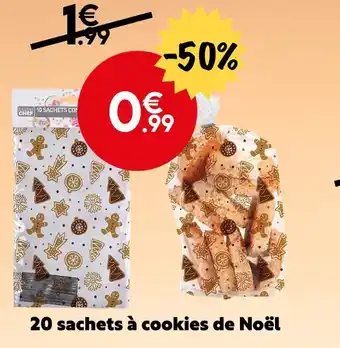 Maxi Bazar Maître chef 20 sachets à cookies de noël offre