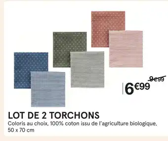 Monoprix Lot de 2 torchons offre