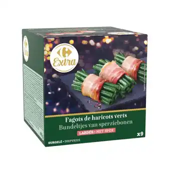 Carrefour Carrefour extra fagots de haricots verts lardés surgelés offre