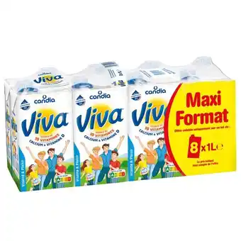 Carrefour Candia lait u.h.t. viva maxi format offre