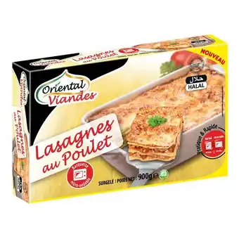 Carrefour Oriental viandes lasagnes halal surgelées offre
