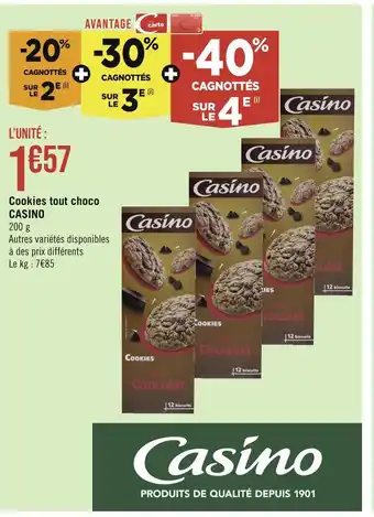 Casino Supermarchés Casino cookies tout choco offre