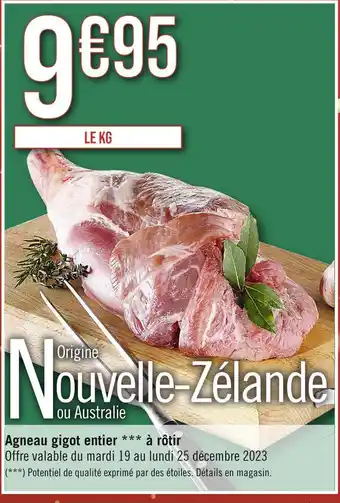 Casino Supermarchés Agneau gigot entier à rôtir offre