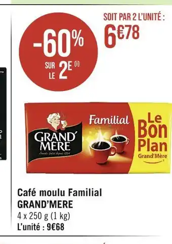 Casino Supermarchés Grand’mere café moulu familial offre