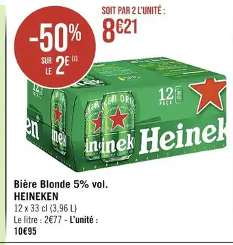 Casino Supermarchés Heineken bière blonde 5% vol offre