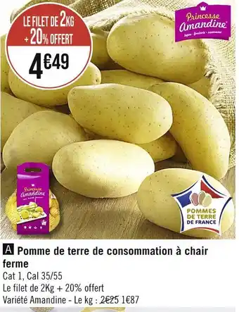 Casino Supermarchés Pomme de terre de consommation à chair ferme offre