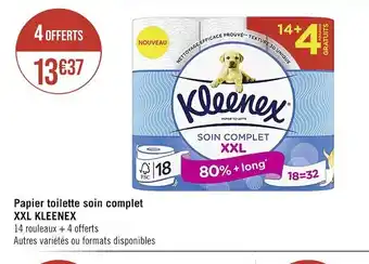 Casino Supermarchés Kleenex papier toilette soin complet xxl offre
