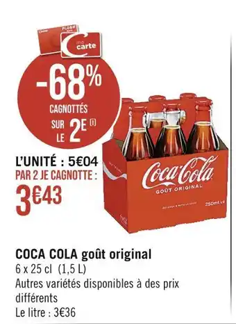 Casino Supermarchés Coca cola coca cola goût original offre
