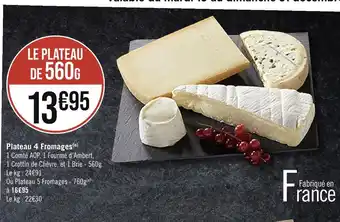 Plateau 4 fromages