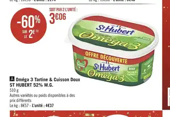 St hubert oméga 3 tartine & cuisson doux 52% m.g