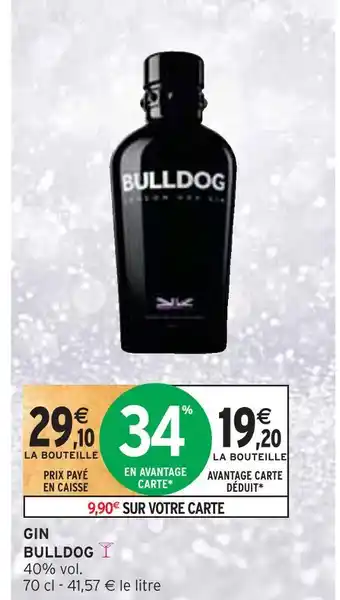 Intermarché Bulldog gin offre