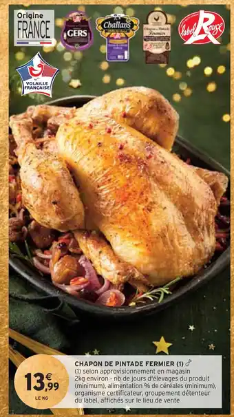 Intermarché Challans / gers chapon de pintade fermier offre