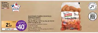 Intermarché Monique ranou saucisses fumées cocktails offre