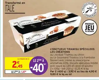 Les créations l'onctueux tiramisu spéculoos