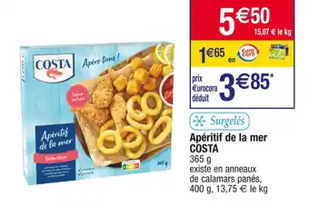 Cora x Carrefour Costa apéritif de la mer offre