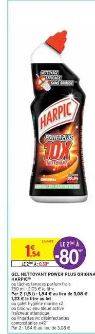 Intermarché Harpic gel nettoyant power plus original (b) offre