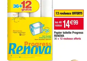 Cora x Carrefour Renova papier toilette progress offre