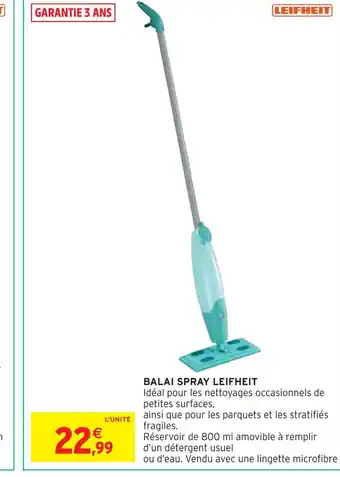 Intermarché Leifheit balai spray offre