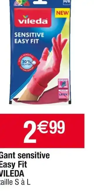 Cora x Carrefour Vileda gant sensitive easy fit offre