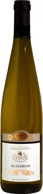 Match Cleebourg grande reserve alsace aop auxerrois offre