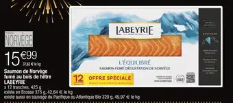 Cora x Carrefour Labeyrie saumon de norvège fumé au bois de hêtre offre