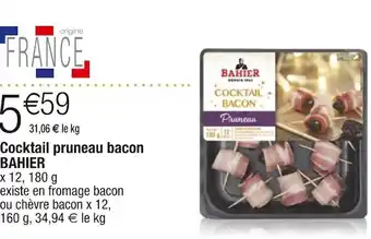 Cora x Carrefour Bahier cocktail pruneau bacon offre