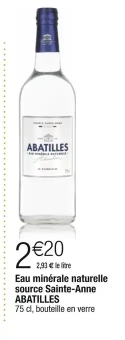 Cora x Carrefour Abatilles eau minérale naturelle source sainte-anne offre