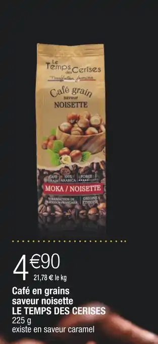Cora x Carrefour Le temps des cerises café en grains saveur noisette offre