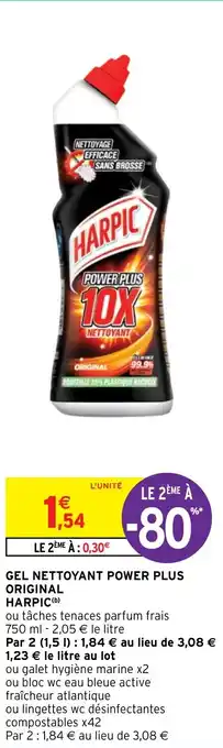 Intermarché GEL NETTOYANT POWER PLUS ORIGINAL HARPIC offre